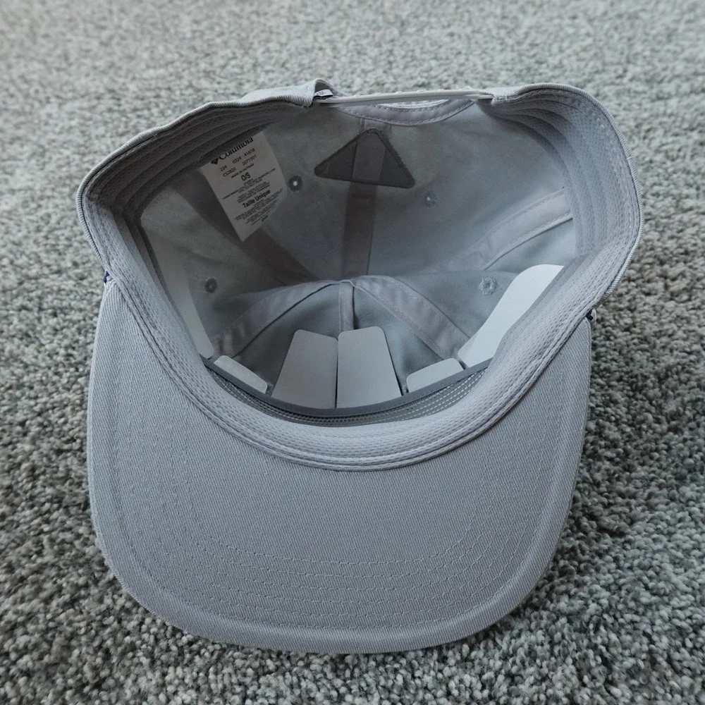 NEW Columbia PFG‎ Hat Cap Mens One Size Gray Adjustable Snap Back Rope Fishing